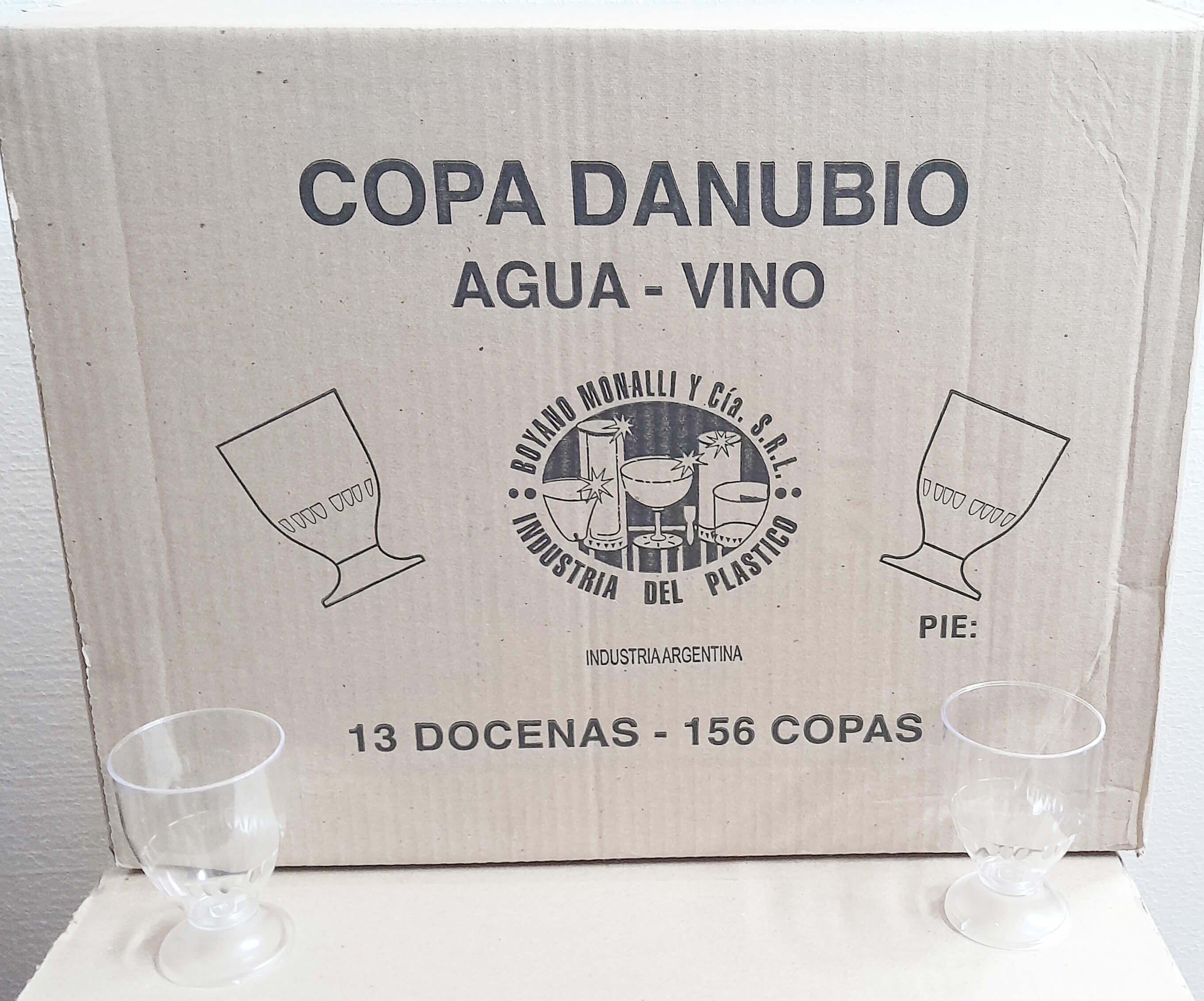 COPA DANUBIO PIE NEGRO CAJA x156