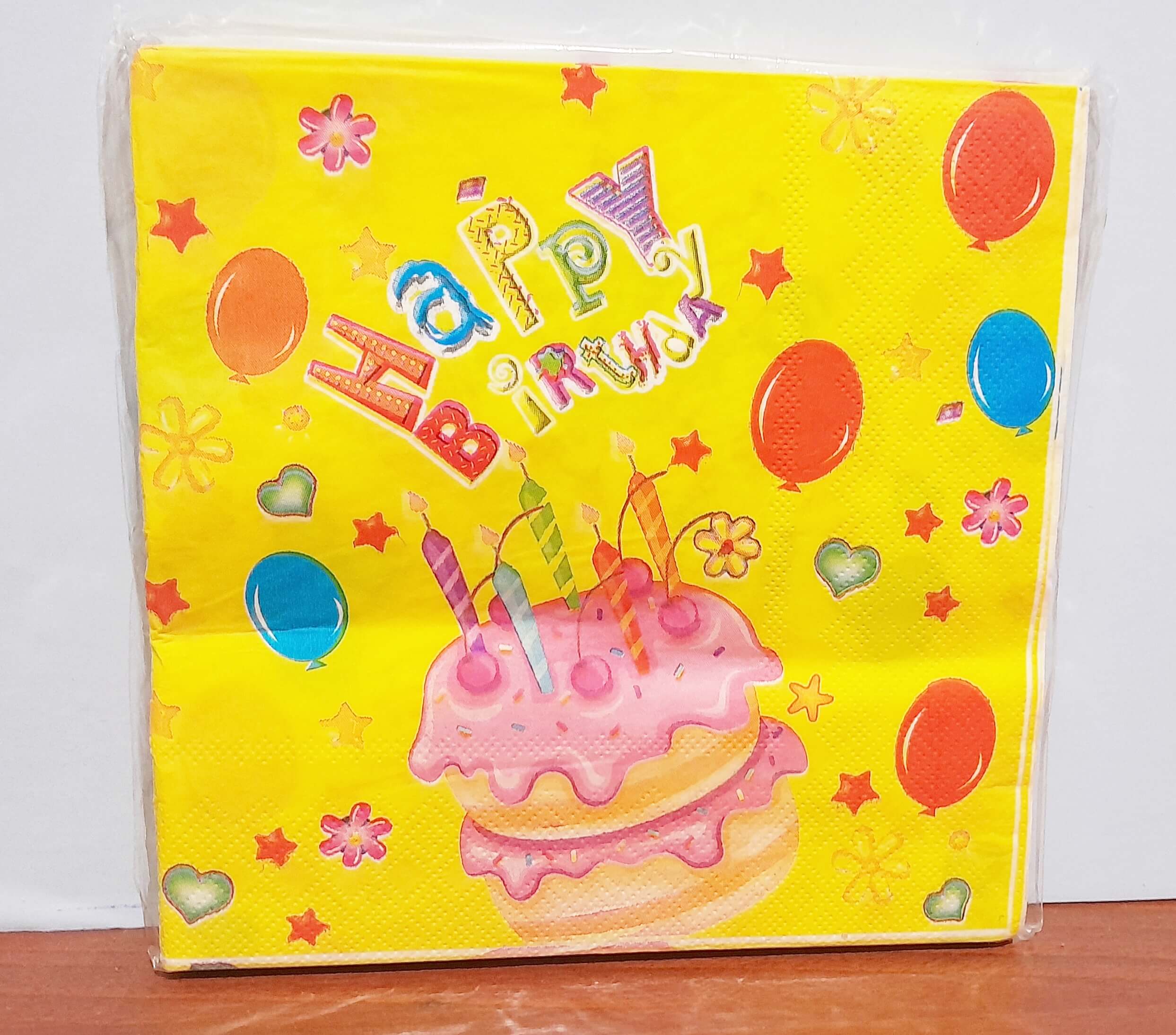 SERVILLETA 33X33x20 PREMIUM HAPPY BIRTHD