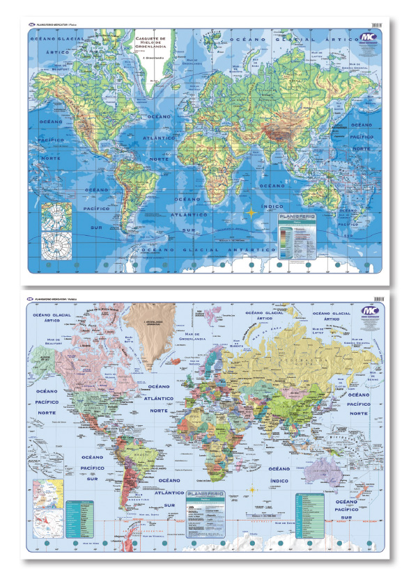 MAPA MURAL PLANISFERIO