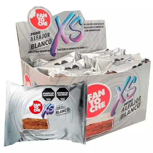 ALFAJOR FANTOCHE MINI x20 BLANCO XS
