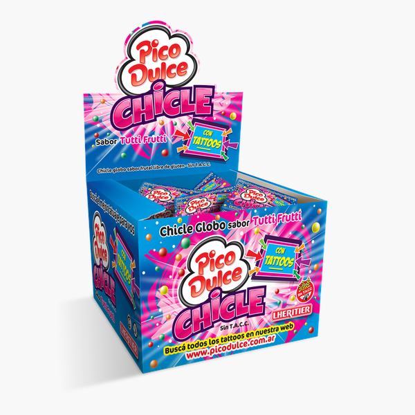 CHICLE PICO DULCE C/TATOO x320 gr(80un)