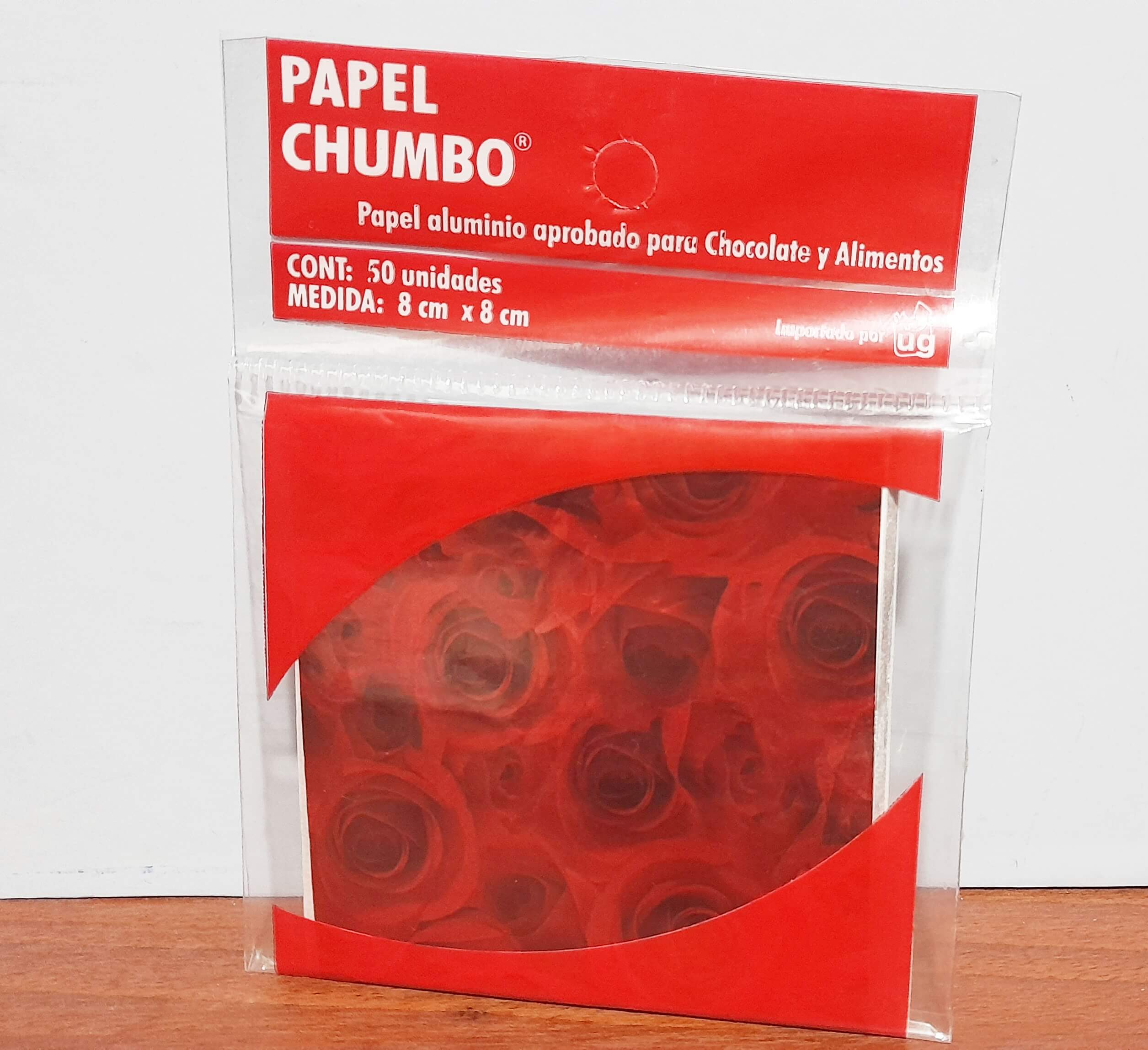 PAPEL BOMBONES FLORES ROJO x50u