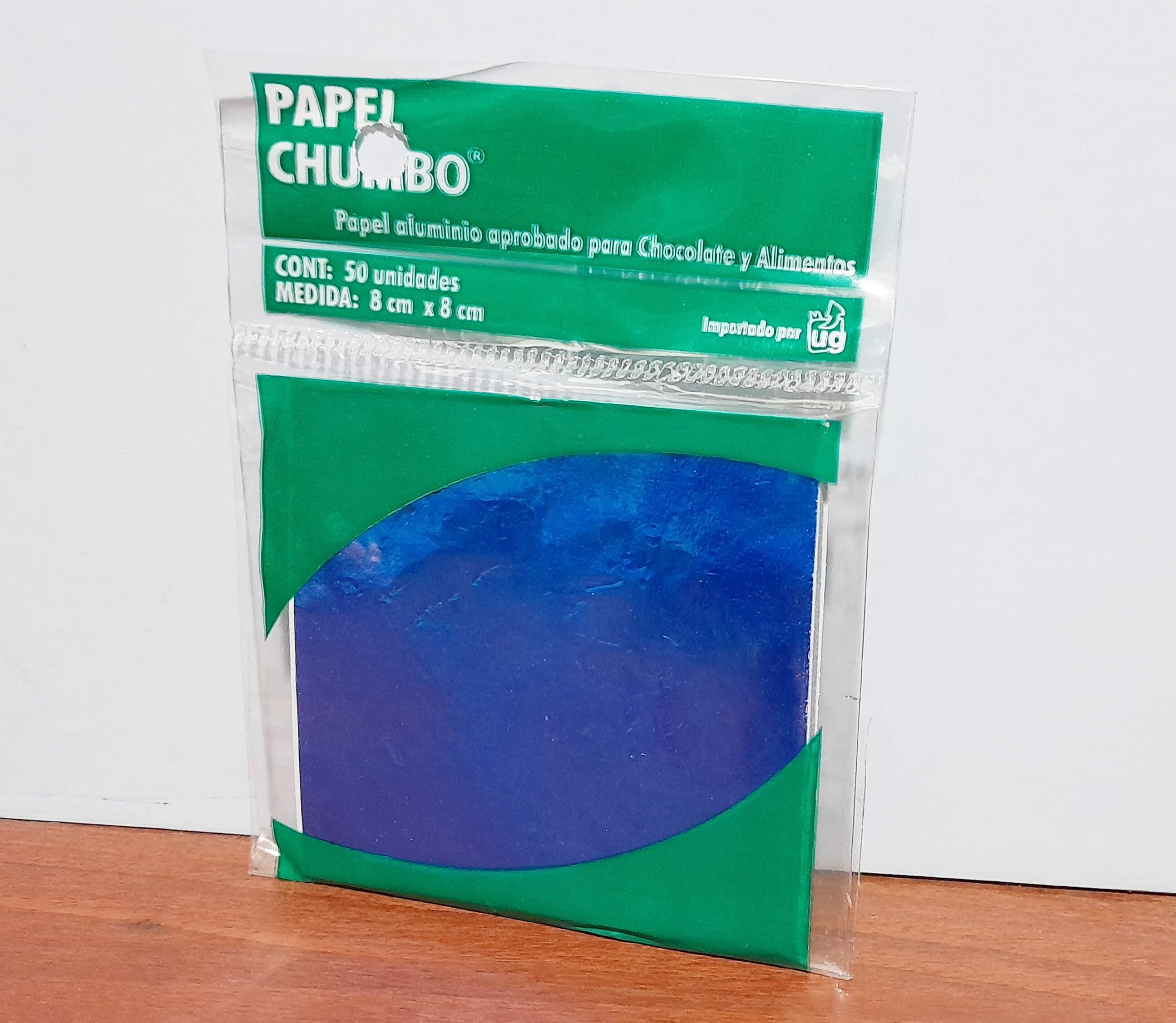 PAPEL BOMBONES LISO MET AZUL x50u