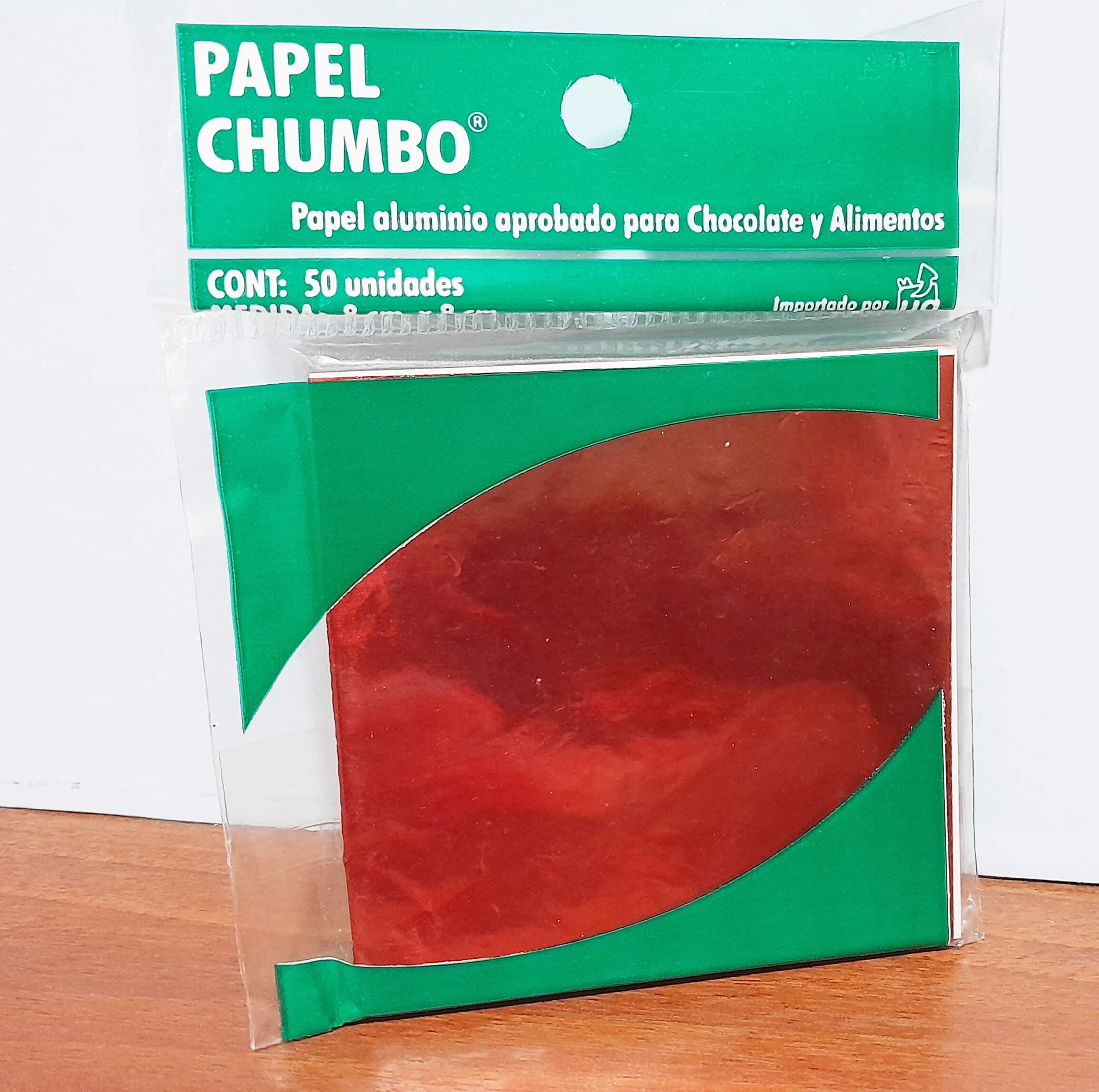 PAPEL BOMBONES LISO MET ROJO x50u