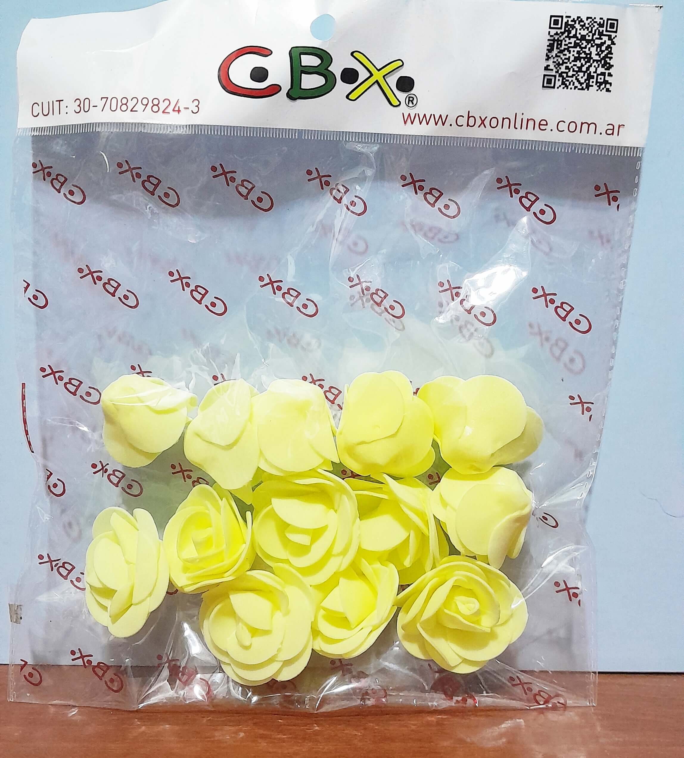 FLOR DE GOMAEVA X12 AMARILLO COD5265