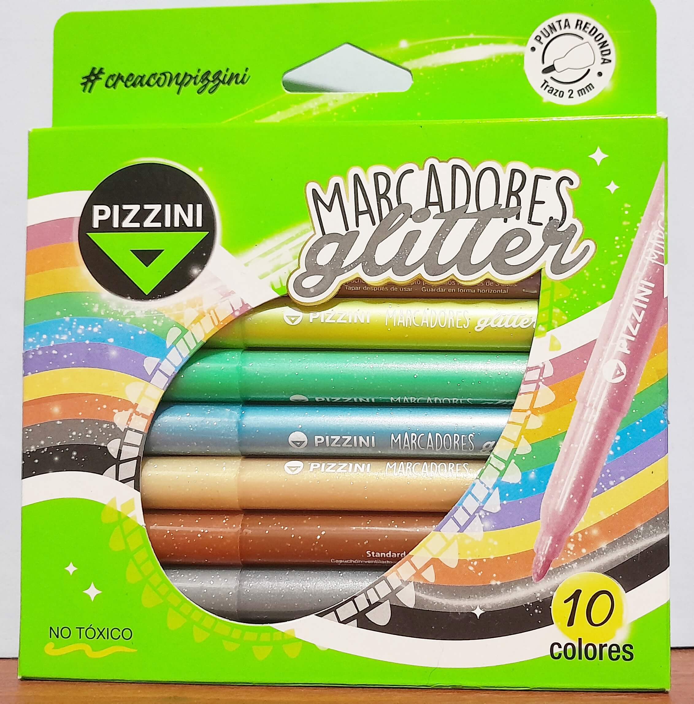 FIBRA GLITTER PIZZINI X10 MARCADOR