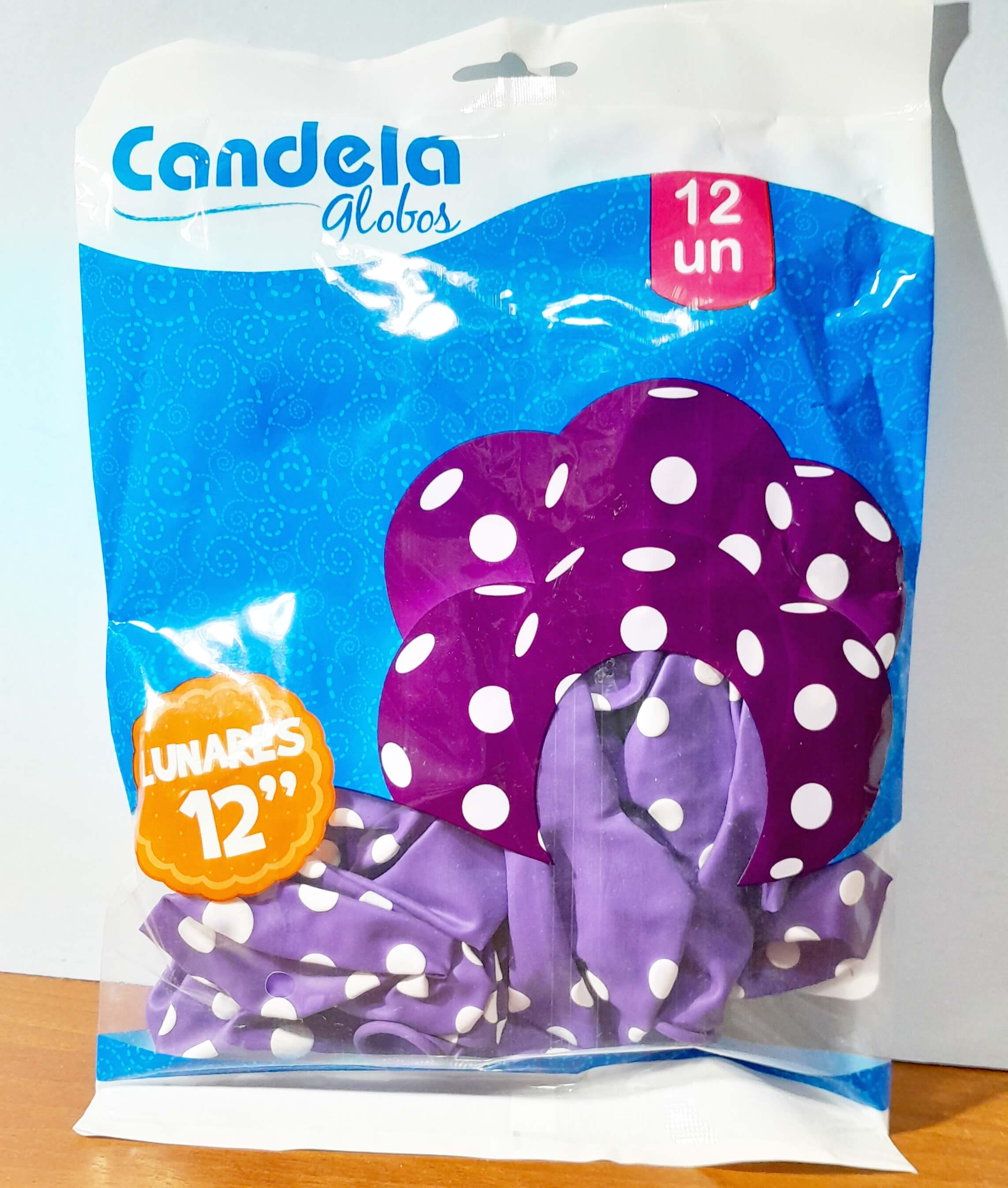 GLOBO CANDELA x12 LUNAR VIOLETA