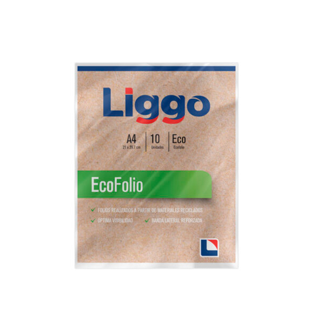FOLIO A4 STANDAR X10 LIGGO ECOLOGIC