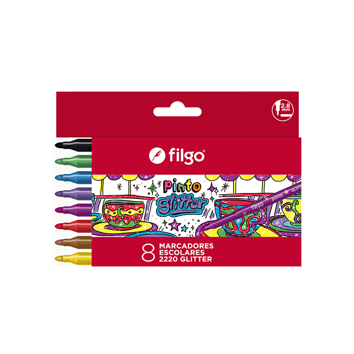 FIBRA GLITTER FILGO X 8 PINTO