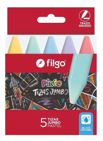 TIZA COLOR X5 FILGO JUMBO PASTEL