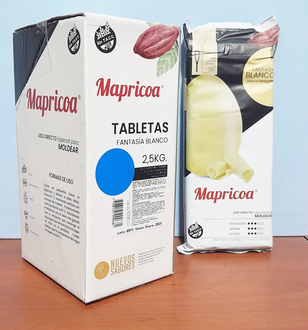 CHOCOLATE MAPRICOA 500gr BLANCO x2.500kg