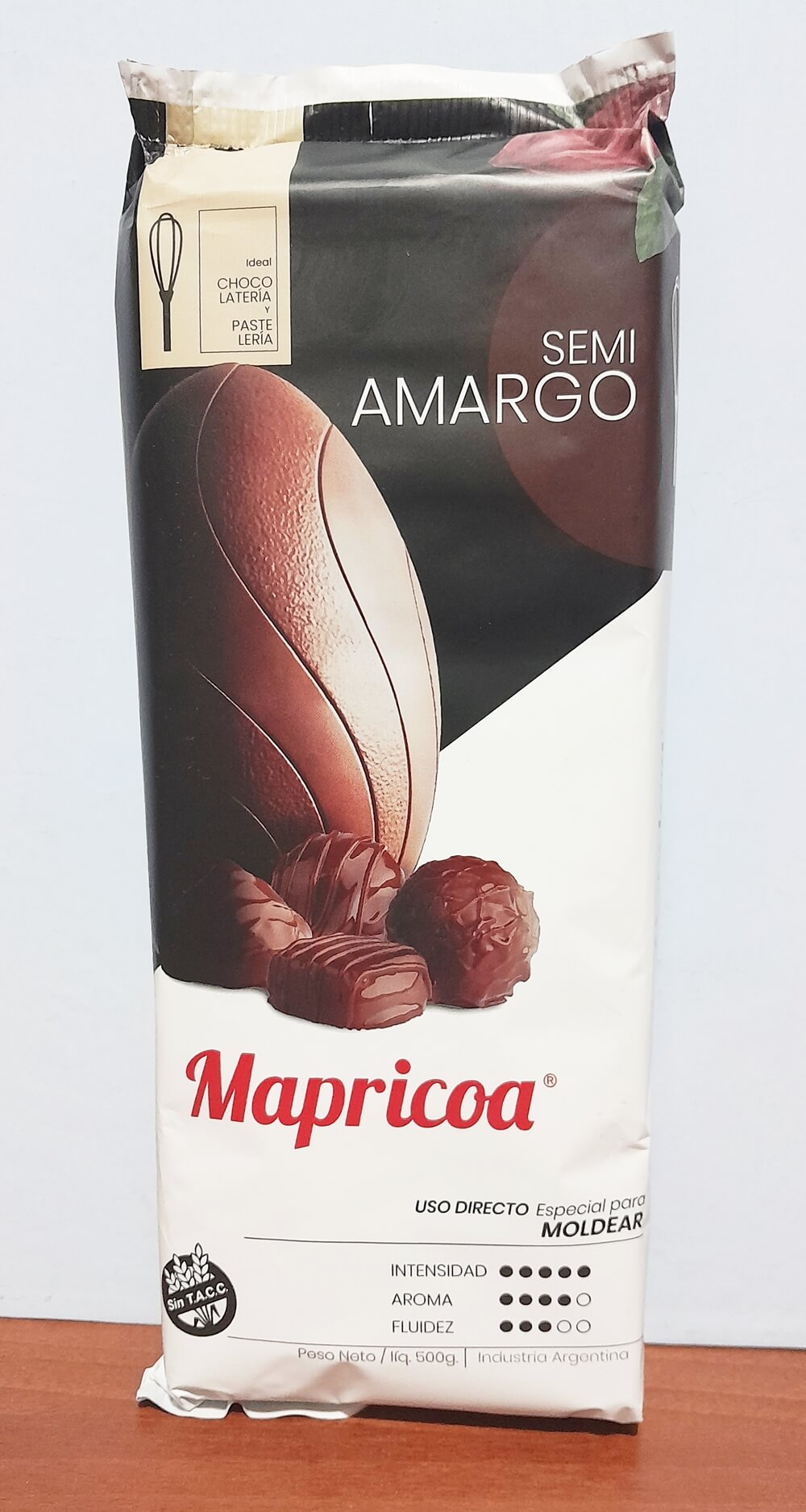 CHOCOLATE MAPRICOA 500gr SEMI AMARGO BAR