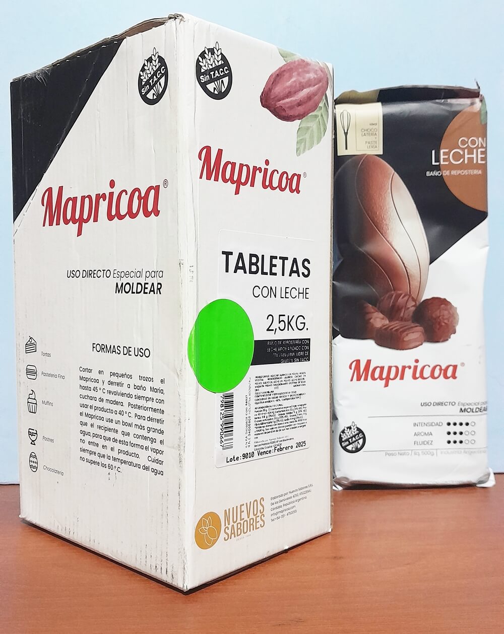 CHOCOLATE MAPRICOA 500gr LECHE x2.500kg