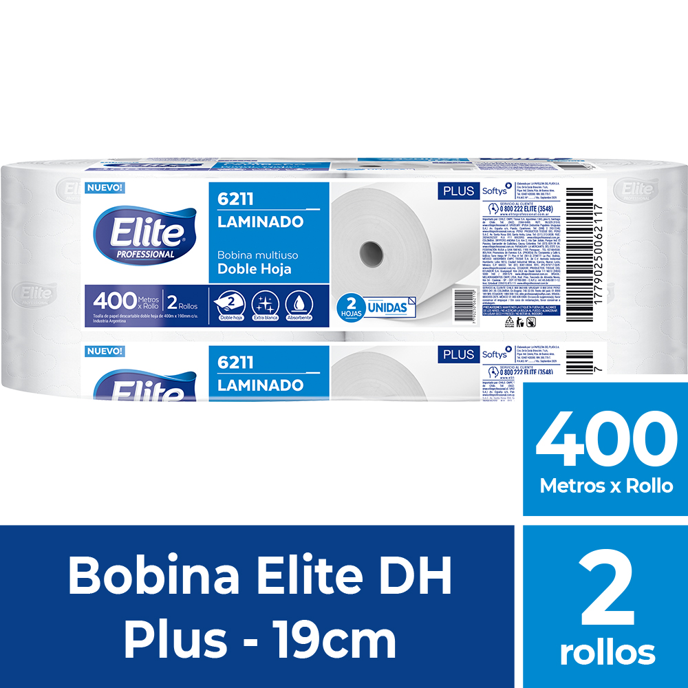 ROLLO DE LIMPIEZA 400M x2 ELITE 6211