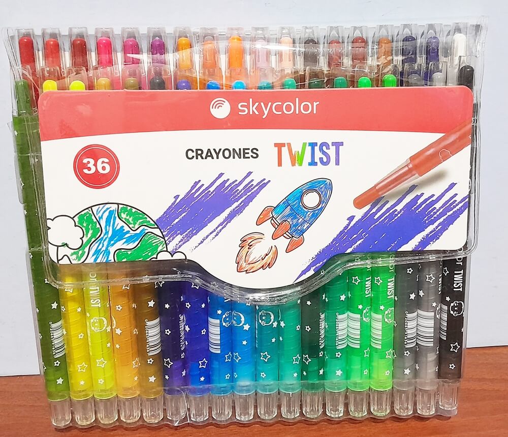 CRAYONES RETRACTIL X36 SKYCOLOR