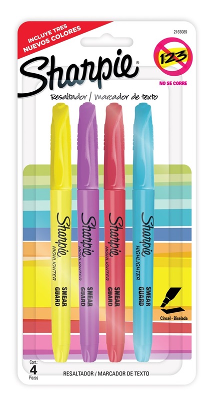 RESALTADOR SHARPIE X4 SURTIDO FLUO