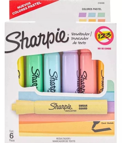 RESALTADOR SHARPIE X6 PASTEL