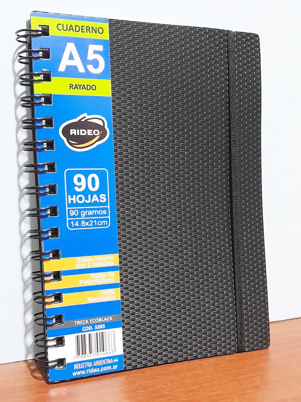 CUADERNO A5 RIDEO ECOBLACK X90HOJAS