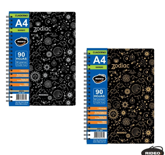 CUADERNO A4 RIDEO PPP ZODIACX90HJS