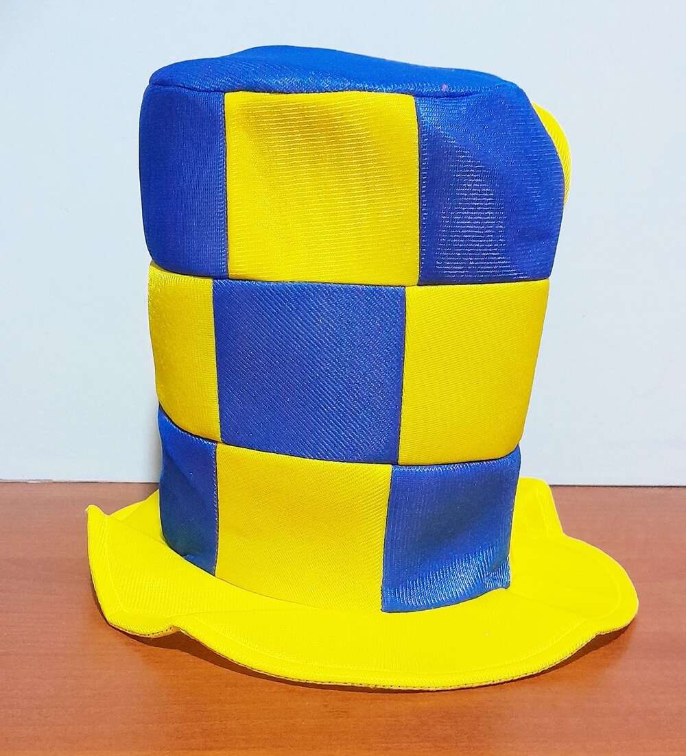 SOMBRERO GALERA BOCA CUADROS AZUL/AMA