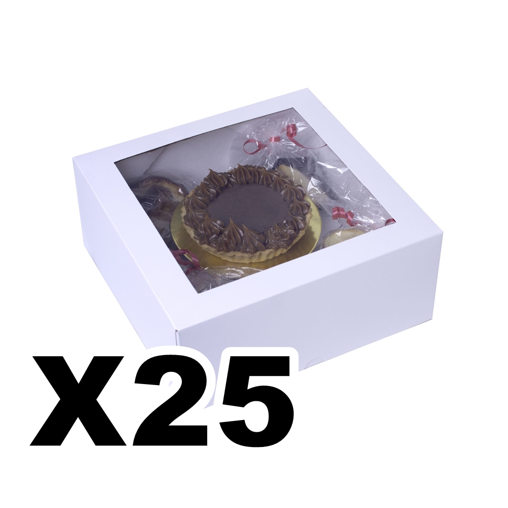 CAJA 21 DE TORTA VISOR 25x25x10 MEDO x25