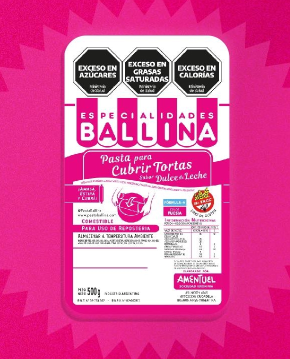 COBERTURA BALLINA x500 gr COLOR FUCSIA