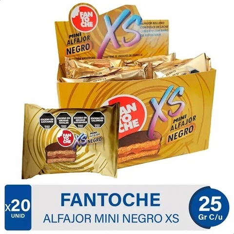 ALFAJOR FANTOCHE MINI x20 NEGRO XS