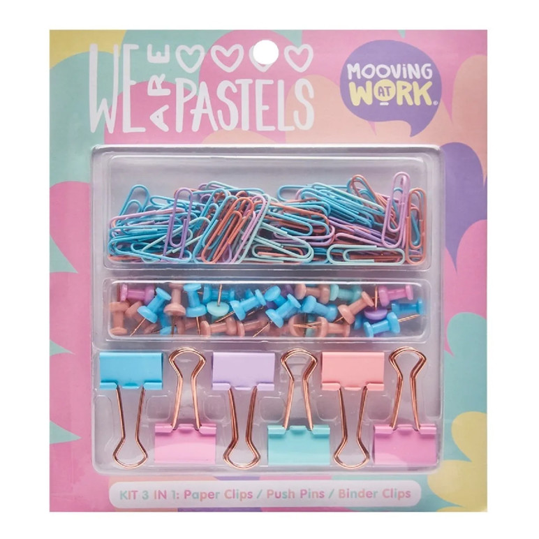 CLIPS MOOVING SET OFICINA PASTEL