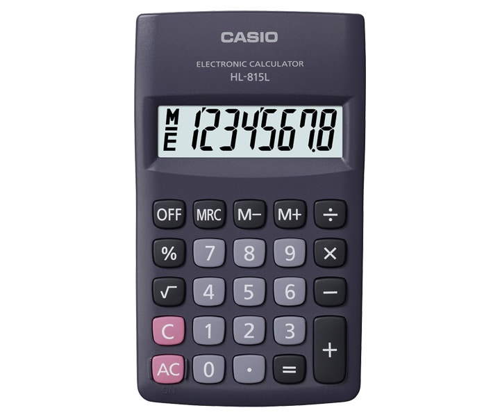 CALCULADORA CASIO HL815L NEGRO