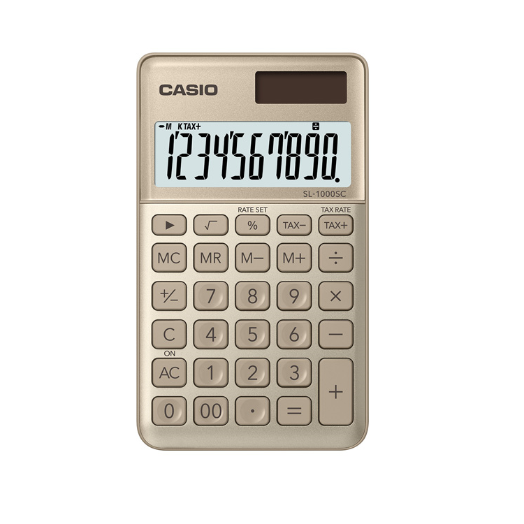 CALCULADORA CASIO SL 1000 DORADO