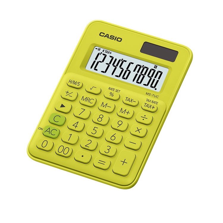 CALCULADORA CASIO MS7UC VERDE MANZA