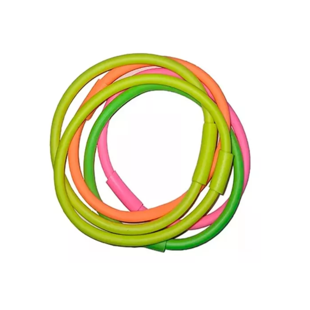 PULSERA SILICONA FLUO x6