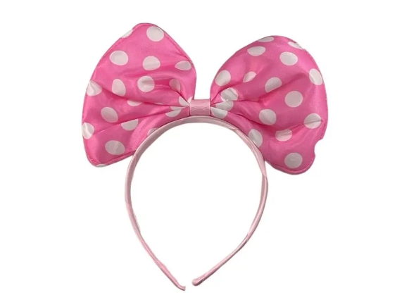 VINCHA MINNIE TELA GRANDE ROSA MM01-04