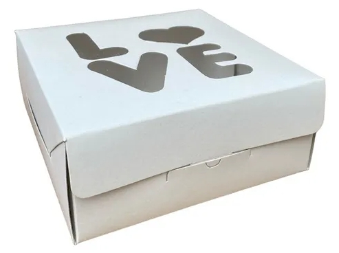 CAJA 56 12x12x5 CALADA LOVE BLANCA