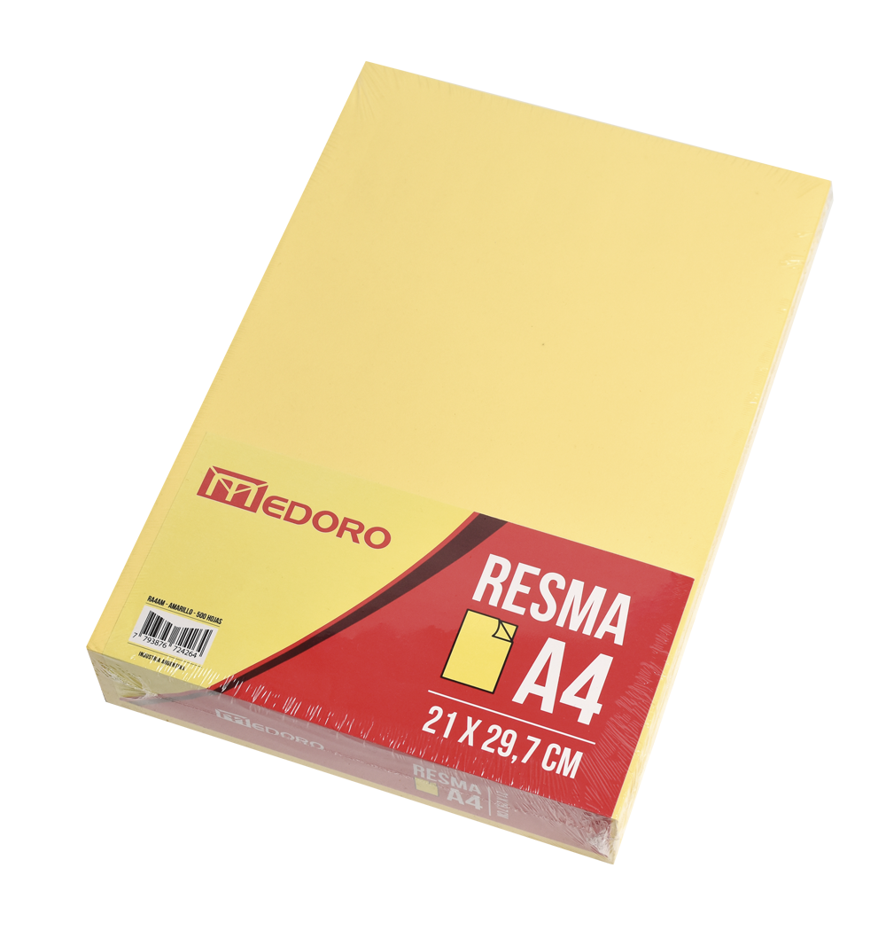 RESMA A4 COLOR X500HJS MEDORO AMARILLO