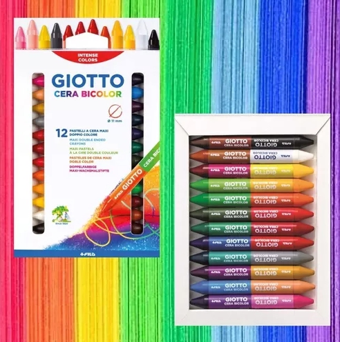 CRAYONES GIOTTO X12 BICOLOR