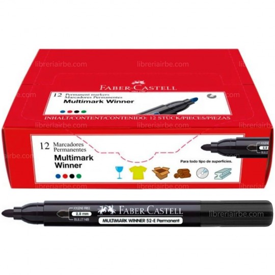 FIBRON FABER MULTIMARK REDONDO NEGROX12