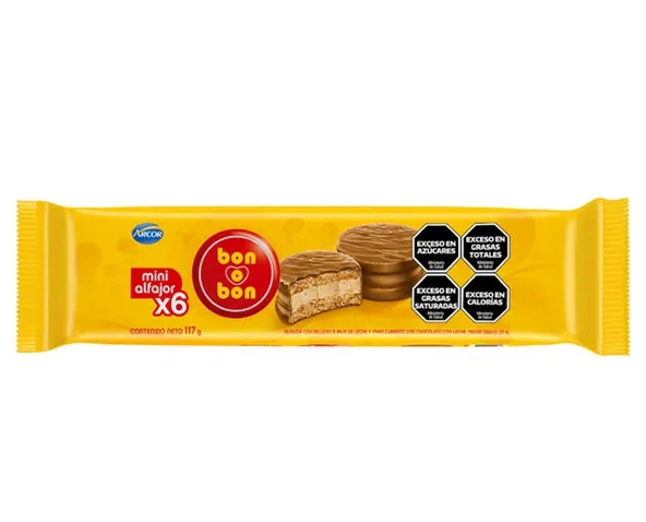 ALFAJOR BON O BON MINI x6