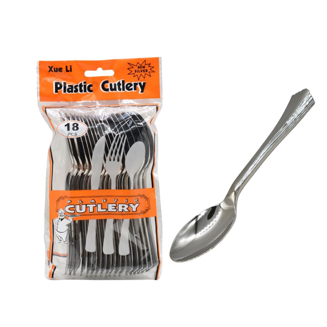 CUCHARA PLATEADO METALIZADO X18U