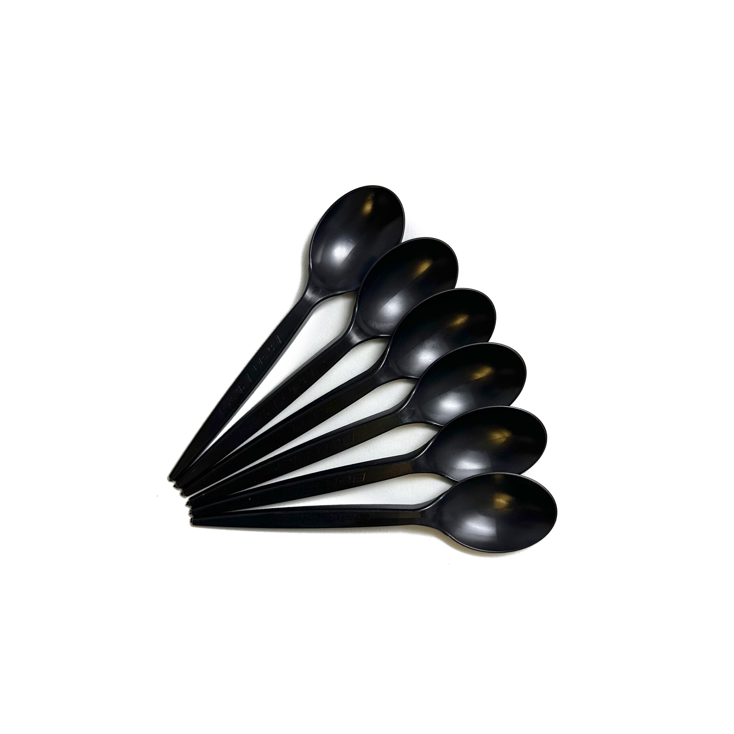 CUCHARA SUNDAE COLOR B.PLAS NEGRO x50