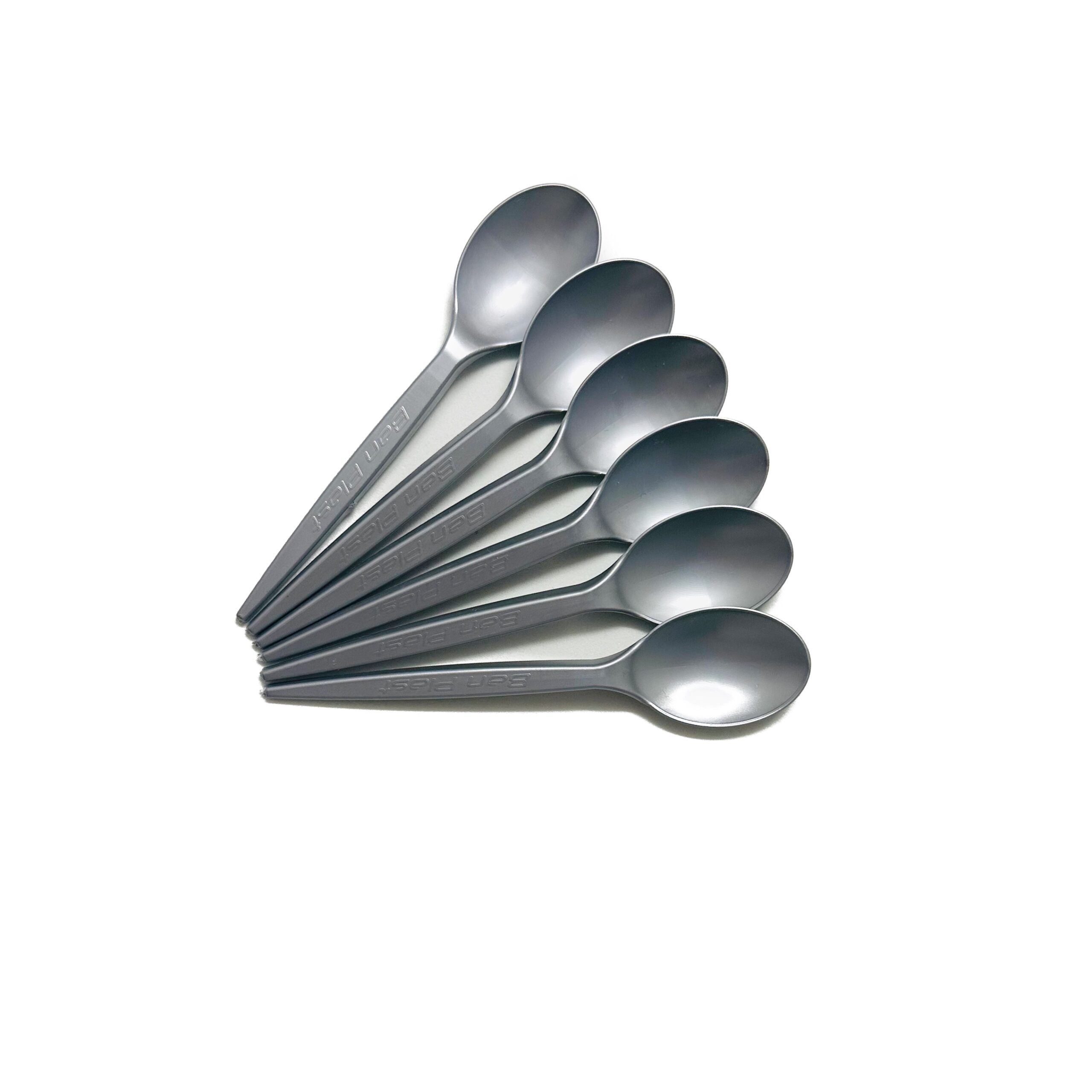 CUCHARA SUNDAE COLOR B.PLAS PLATA x50