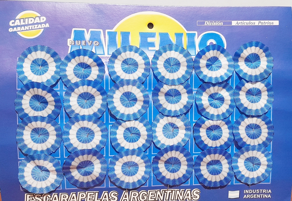 ESCARAPELA Nº134 REDONDA S/BOTON x 24