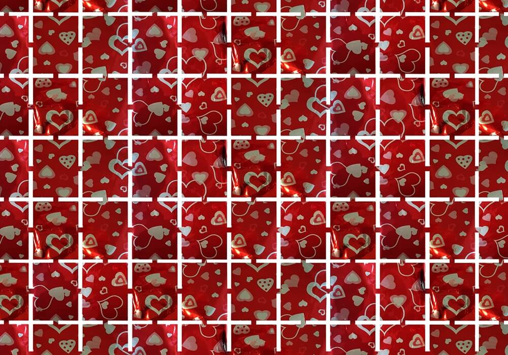 CORTINA DILAX BRICKS WALL CORAZONES
