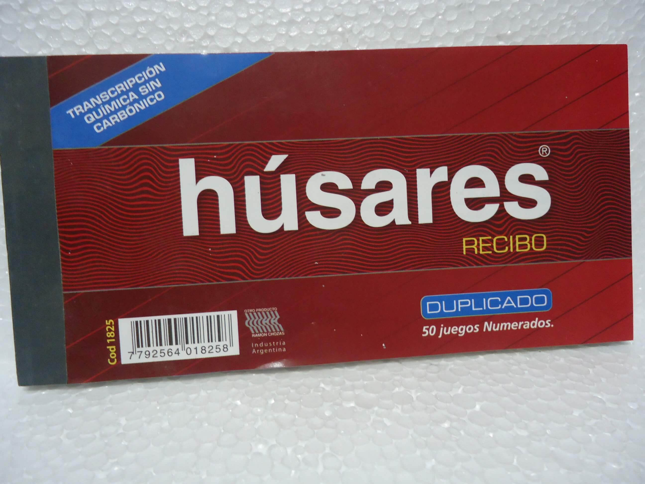 TALONARIO HUSARES RECIBO DUPLICADO 1825