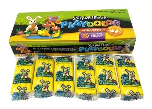 PLASTILINA PLAYCOLORx24u  AMARILLO