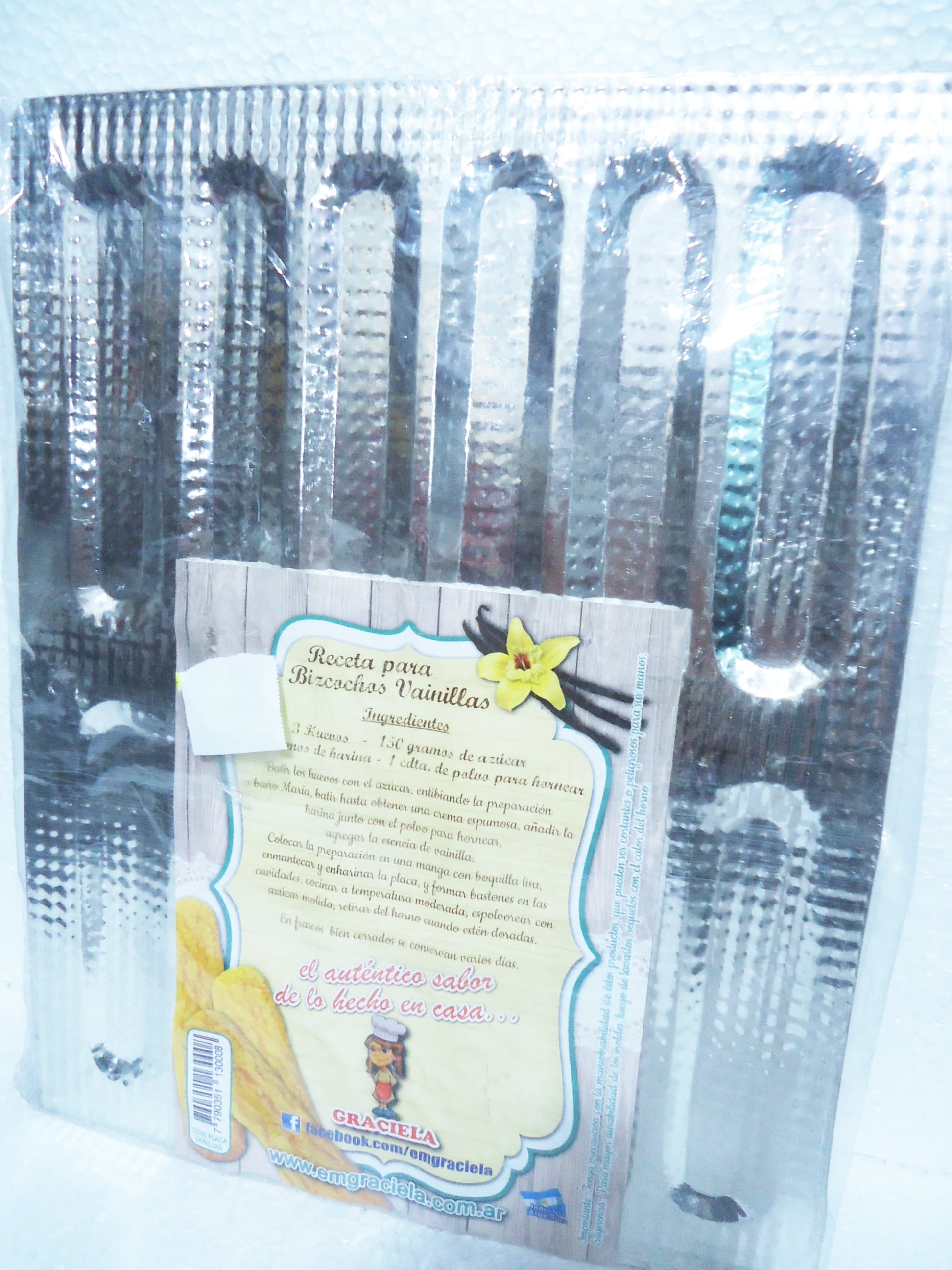 MOLDE PLACA PARA VAINILLA x12  130/00