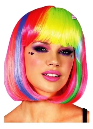 PELUCA CARRE MULTICOLOR PARTY STORE