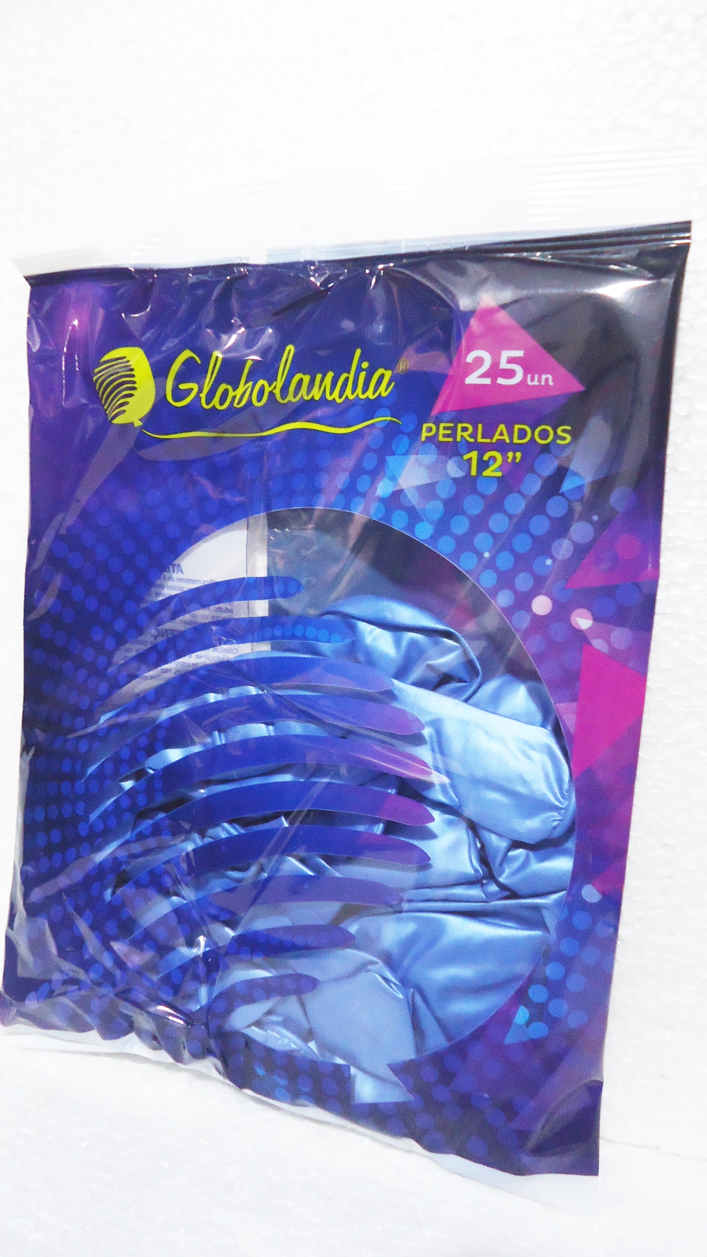 GLOBO PERLADO GLOBOLANDIA Nº12 CELESTx25