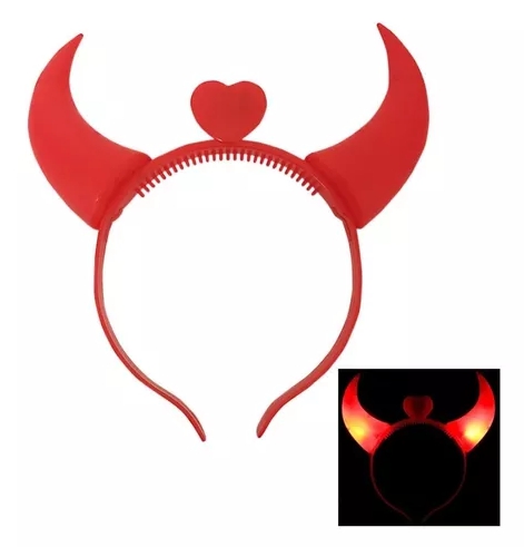 LUMINOSO LED VINCHA DIABLO XLVI01