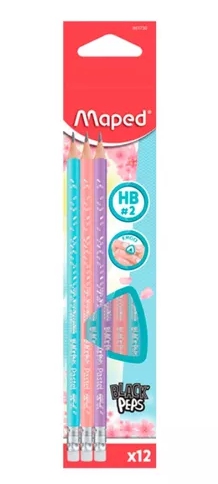 LAPIZ NEGRO MAPED PASTEL X12
